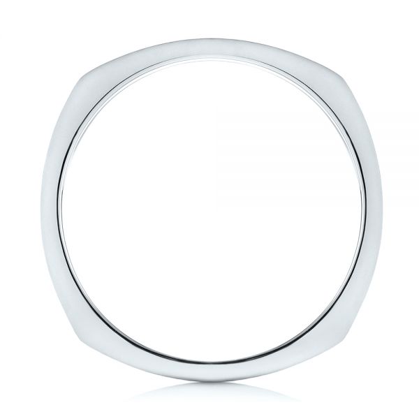 Platinum And 14K Gold Platinum And 14K Gold Custom Two-tone Men's Wedding Band - Front View - 103842