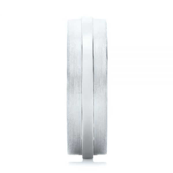  Platinum And Platinum Platinum And Platinum Custom Two-tone Men's Wedding Band - Side View -  102970