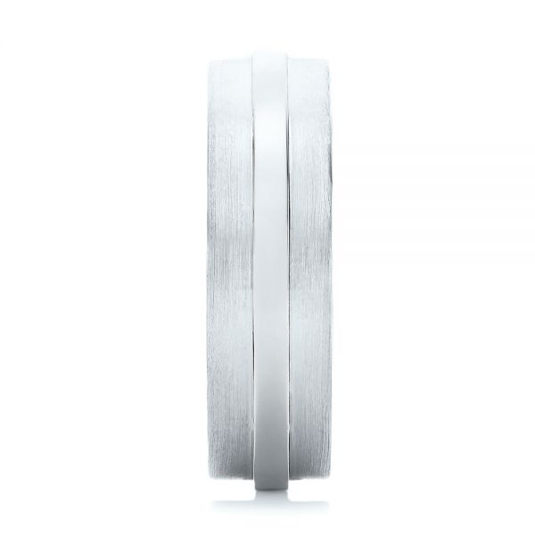 Platinum And 14K Gold Platinum And 14K Gold Custom Two-tone Men's Wedding Band - Side View - 102970