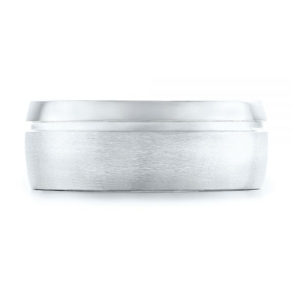  Platinum And Platinum Platinum And Platinum Custom Two-tone Men's Wedding Band - Top View -  101950