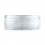 18k White Gold And Platinum 18k White Gold And Platinum Custom Two-tone Men's Wedding Band - Top View -  101950 - Thumbnail