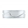  14K Gold And Platinum 14K Gold And Platinum Custom Two-tone Men's Wedding Band - Top View -  102417 - Thumbnail