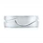  18K Gold And 18k White Gold 18K Gold And 18k White Gold Custom Two-tone Men's Wedding Band - Top View -  102417 - Thumbnail