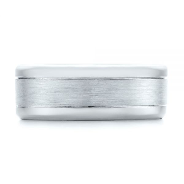  Platinum And Platinum Platinum And Platinum Custom Two-tone Men's Wedding Band - Top View -  102961