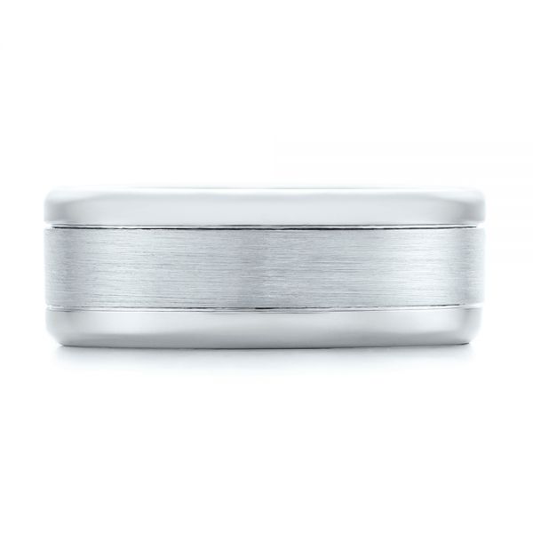 14K Gold And 14k White Gold 14K Gold And 14k White Gold Custom Two-tone Men's Wedding Band - Top View - 102961
