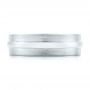 18k White Gold And 18K Gold 18k White Gold And 18K Gold Custom Two-tone Men's Wedding Band - Top View -  102970 - Thumbnail