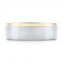  Platinum And 14K Gold Platinum And 14K Gold Custom Two-tone Men's Wedding Band - Top View -  102999 - Thumbnail