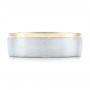  Platinum And 18K Gold Custom Two-tone Men's Wedding Band - Top View -  102999 - Thumbnail