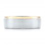  Platinum And Platinum Platinum And Platinum Custom Two-tone Men's Wedding Band - Top View -  102999 - Thumbnail