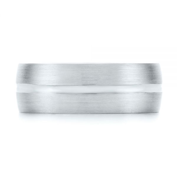  Platinum And Platinum Platinum And Platinum Custom Two-tone Men's Wedding Band - Top View -  103290