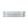 18k White Gold And Platinum 18k White Gold And Platinum Custom Two-tone Men's Wedding Band - Top View -  103842 - Thumbnail