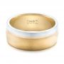 14k Yellow Gold And 18K Gold 14k Yellow Gold And 18K Gold Custom Two-tone Men's Wedding Band - Flat View -  101950 - Thumbnail