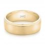 18k Yellow Gold And Platinum 18k Yellow Gold And Platinum Custom Two-tone Men's Wedding Band - Flat View -  102999 - Thumbnail