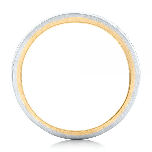 Platinum And 18k Yellow Gold Platinum And 18k Yellow Gold Custom Two-tone Men's Wedding Band - Front View - 102417