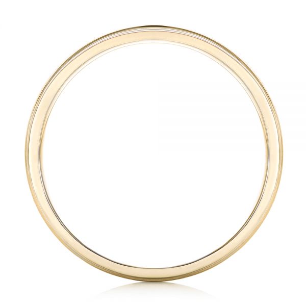 14k Yellow Gold And 18K Gold 14k Yellow Gold And 18K Gold Custom Two-tone Men's Wedding Band - Front View - 102999