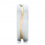  Platinum And 18k Yellow Gold Platinum And 18k Yellow Gold Custom Two-tone Men's Wedding Band - Side View -  102417 - Thumbnail