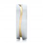  18K Gold And 18k Yellow Gold 18K Gold And 18k Yellow Gold Custom Two-tone Men's Wedding Band - Side View -  102417 - Thumbnail