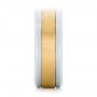  18K Gold And 18k Yellow Gold 18K Gold And 18k Yellow Gold Custom Two-tone Men's Wedding Band - Side View -  102961 - Thumbnail