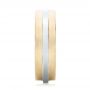 14k Yellow Gold And 14K Gold Custom Two-tone Men's Wedding Band - Side View -  102970 - Thumbnail