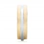 14k Yellow Gold And 18K Gold 14k Yellow Gold And 18K Gold Custom Two-tone Men's Wedding Band - Side View -  102970 - Thumbnail