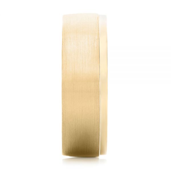 14k Yellow Gold And 18K Gold 14k Yellow Gold And 18K Gold Custom Two-tone Men's Wedding Band - Side View - 102999
