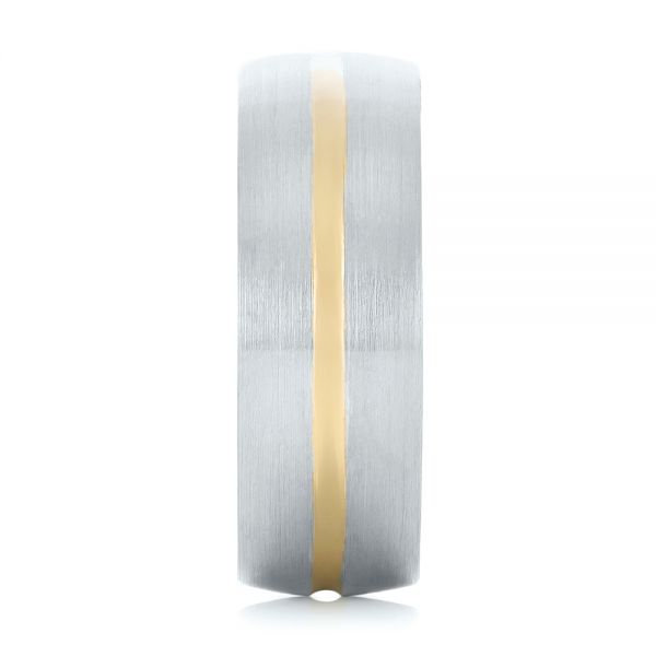  Platinum And 18k Yellow Gold Platinum And 18k Yellow Gold Custom Two-tone Men's Wedding Band - Side View -  103290