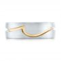  14K Gold And 18k Yellow Gold 14K Gold And 18k Yellow Gold Custom Two-tone Men's Wedding Band - Top View -  102417 - Thumbnail