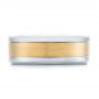  Platinum And 18k Yellow Gold Platinum And 18k Yellow Gold Custom Two-tone Men's Wedding Band - Top View -  102961 - Thumbnail