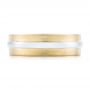 14k Yellow Gold And 14K Gold Custom Two-tone Men's Wedding Band - Top View -  102970 - Thumbnail