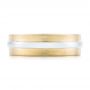 14k Yellow Gold And 14K Gold Custom Two-tone Men's Wedding Band - Top View -  102970 - Thumbnail