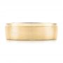 18k Yellow Gold And Platinum 18k Yellow Gold And Platinum Custom Two-tone Men's Wedding Band - Top View -  102999 - Thumbnail