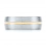  Platinum And 14k Yellow Gold Platinum And 14k Yellow Gold Custom Two-tone Men's Wedding Band - Top View -  103290 - Thumbnail