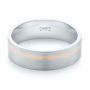  Platinum And 14k Rose Gold Platinum And 14k Rose Gold Custom Two-tone Men's Band - Flat View -  103225 - Thumbnail