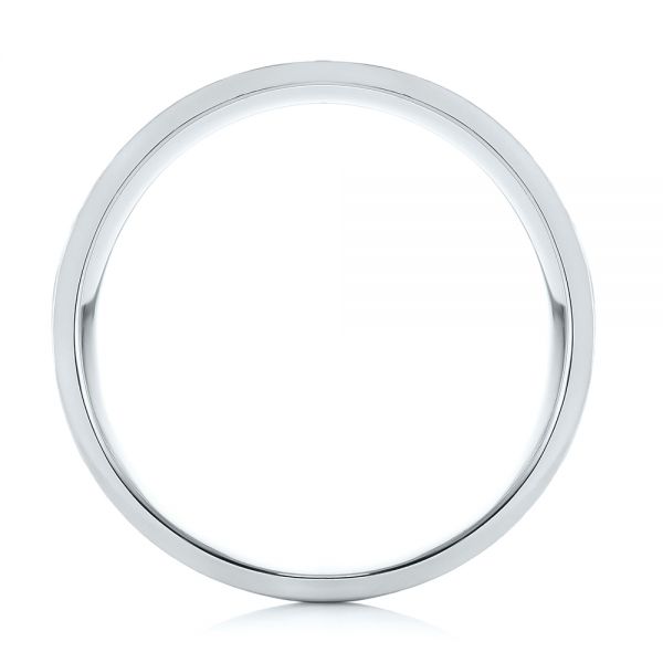 Platinum And 14k Rose Gold Platinum And 14k Rose Gold Custom Two-tone Men's Band - Front View - 103225