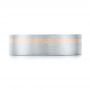  Platinum And 18k Rose Gold Platinum And 18k Rose Gold Custom Two-tone Men's Band - Top View -  103225 - Thumbnail