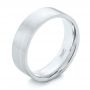  Platinum And 14k White Gold Platinum And 14k White Gold Custom Two-tone Men's Band - Three-Quarter View -  103225 - Thumbnail