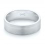  Platinum And 14k White Gold Platinum And 14k White Gold Custom Two-tone Men's Band - Flat View -  103225 - Thumbnail