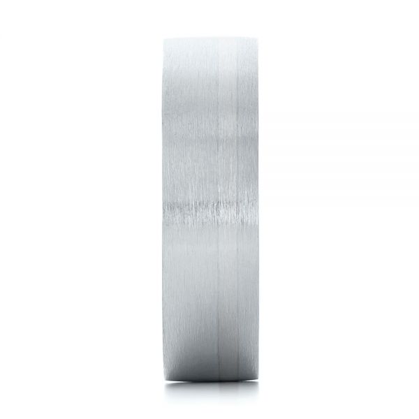 Platinum And 18k White Gold Platinum And 18k White Gold Custom Two-tone Men's Band - Side View - 103225