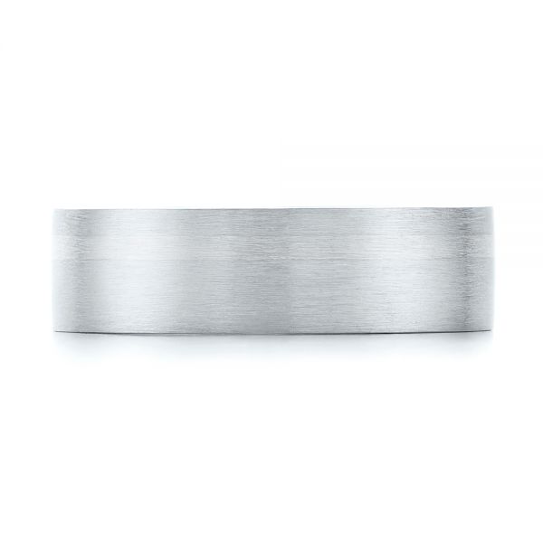 Platinum And 18k White Gold Platinum And 18k White Gold Custom Two-tone Men's Band - Top View - 103225
