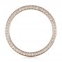 14k Rose Gold And 14K Gold 14k Rose Gold And 14K Gold Custom Two-tone Diamond Men's Band - Front View -  103347 - Thumbnail