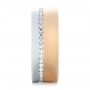 14k Rose Gold And Platinum Custom Two-tone Diamond Men's Band - Side View -  103347 - Thumbnail