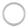 18k White Gold And Platinum 18k White Gold And Platinum Custom Two-tone Diamond Men's Band - Front View -  103347 - Thumbnail