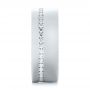 18k White Gold And Platinum 18k White Gold And Platinum Custom Two-tone Diamond Men's Band - Side View -  103347 - Thumbnail