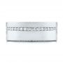 18k White Gold And 14K Gold 18k White Gold And 14K Gold Custom Two-tone Diamond Men's Band - Top View -  103347 - Thumbnail