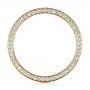 18k Yellow Gold And Platinum 18k Yellow Gold And Platinum Custom Two-tone Diamond Men's Band - Front View -  103347 - Thumbnail