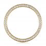 14k Yellow Gold And Platinum 14k Yellow Gold And Platinum Custom Two-tone Diamond Men's Band - Front View -  103347 - Thumbnail