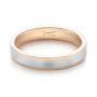  Platinum And 14k Rose Gold Custom Two-tone Wedding Band - Flat View -  103589 - Thumbnail