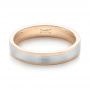  Platinum And 18k Rose Gold Platinum And 18k Rose Gold Custom Two-tone Wedding Band - Flat View -  103589 - Thumbnail