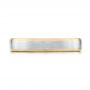  Platinum And 18k Yellow Gold Platinum And 18k Yellow Gold Custom Two-tone Wedding Band - Top View -  103589 - Thumbnail