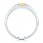  Platinum And 14K Gold Platinum And 14K Gold Custom Two-tone Yellow And White Diamond Men's Wedding Band - Front View -  102881 - Thumbnail